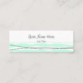 Tarjeta de negocios Atlantic Stripe delgada blanca