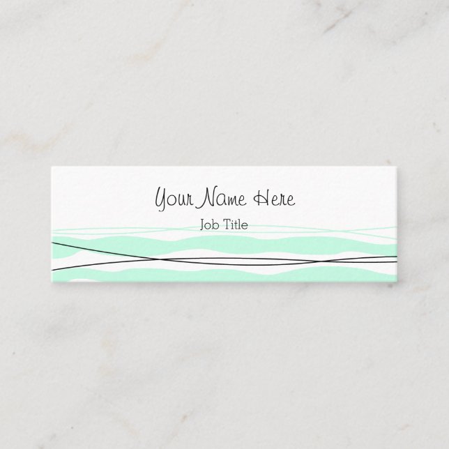 Tarjeta de negocios Atlantic Stripe delgada blanca (Anverso)