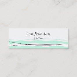 Tarjeta de negocios Atlantic Stripe delgada blanca