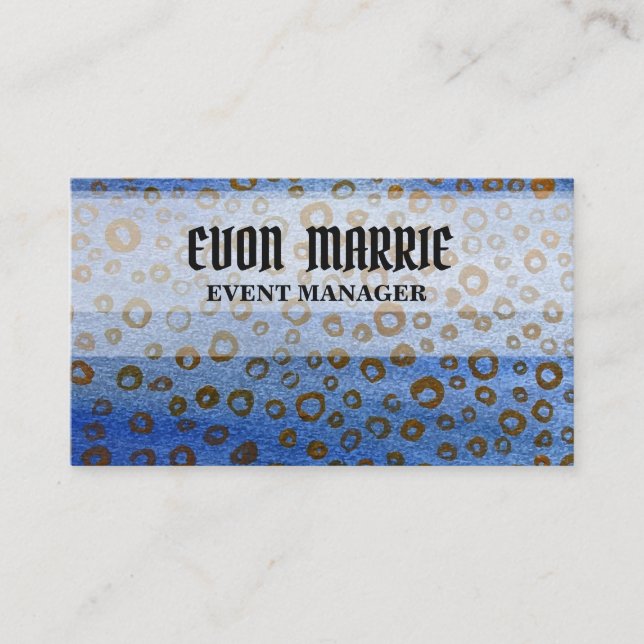 Tarjeta de negocios azul (Anverso)