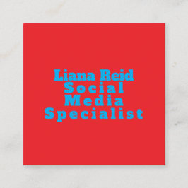 Tarjeta De Negocios Azul Y Rojo