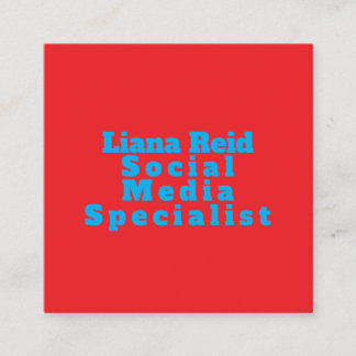 Tarjeta De Negocios Azul Y Rojo
