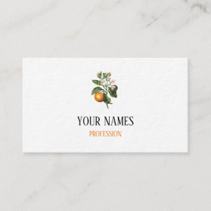 TARJETA DE NEGOCIOS BOTÁNICA BLOSSOM DEL naranja D