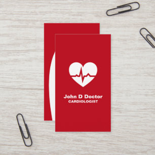 Tarjeta de negocios cardíaca de cardiología cardio