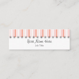 Tarjeta de negocios Coral Stripe Skinny