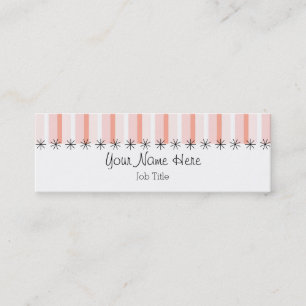Tarjeta de negocios Coral Stripe Skinny