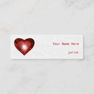Tarjeta de negocios "corazón" del corazón rojo, la