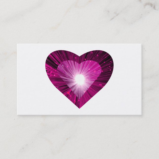 Tarjeta de negocios "corazón" rosa (Anverso)