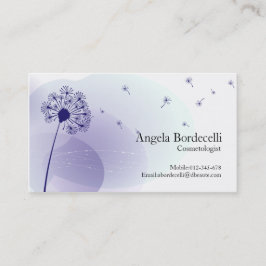 Tarjeta de negocios Cosmetóloga Gentle Dandelion