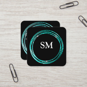 Tarjeta de negocios cuadrada de elegancia de punto