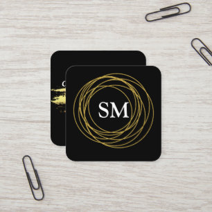 Tarjeta de negocios cuadrada de la elegancia del o