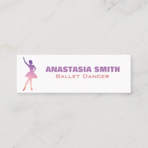 Tarjeta de negocios de bailarín de ballet de diseñ