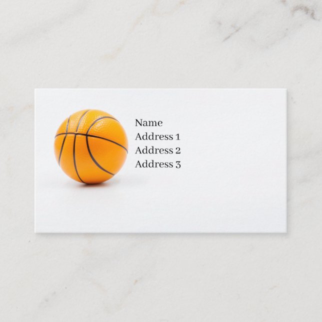 Tarjeta de negocios de baloncesto para Jugador (Anverso)