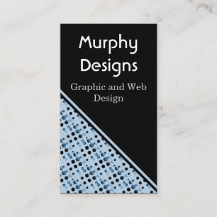 Tarjeta de negocios de burbujas retro, azul claro