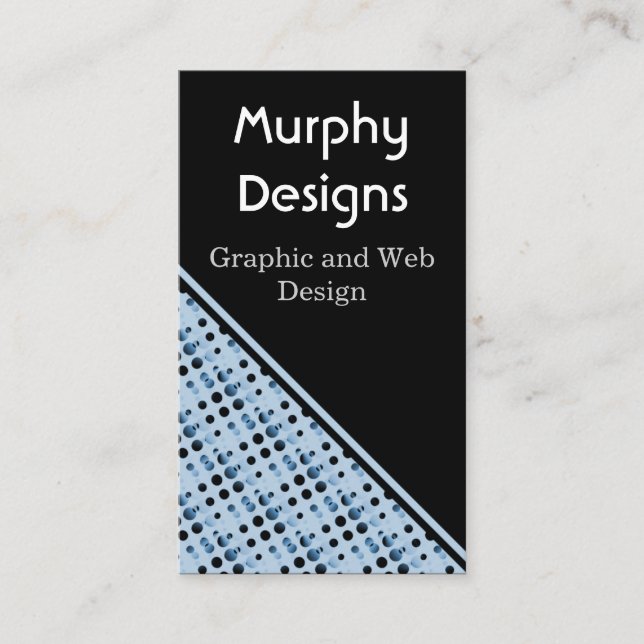 Tarjeta de negocios de burbujas retro, azul claro (Anverso)