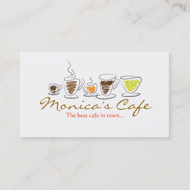 tarjeta de negocios de café (Anverso)