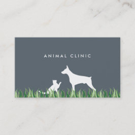 Tarjeta de negocios de Cat & Dog grass ı para vete