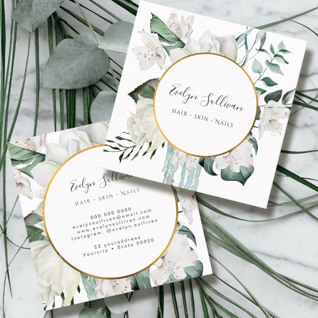 Tarjeta de negocios de círculo de oro de verde esm (Subido por el creador)