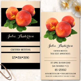 Tarjeta de Negocios de Cita con Nutricionista Diet