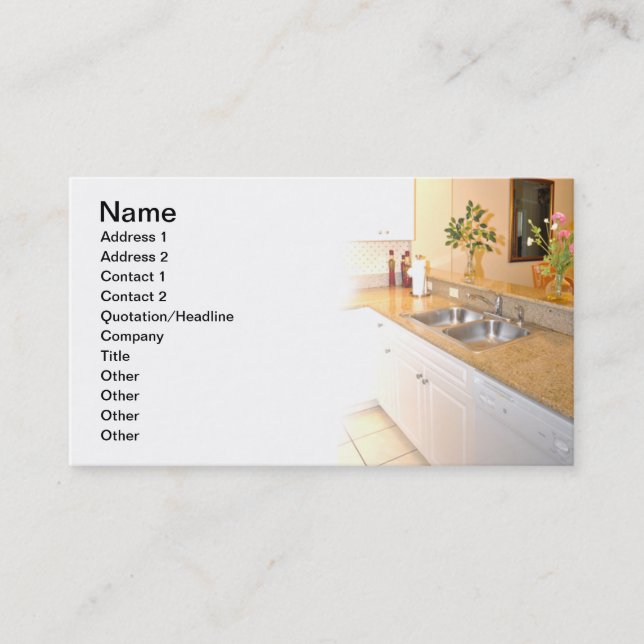 tarjeta de negocios de cocina remodelada (Anverso)