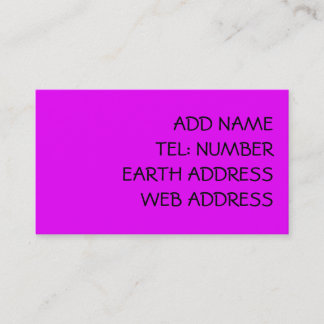 Tarjeta de negocios de color sólido violento