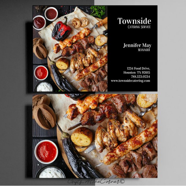 Tarjeta De Negocios De Comedor En Fondo Negro (Subido por el creador)