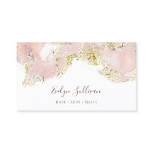 tarjeta de negocios de diseño de martillo rosa