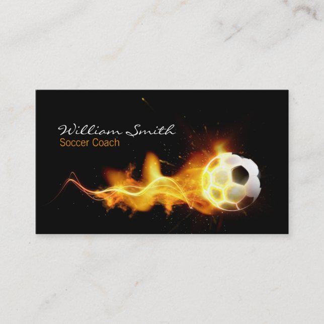 Tarjeta de negocios de entrenador de fútbol (Anverso)