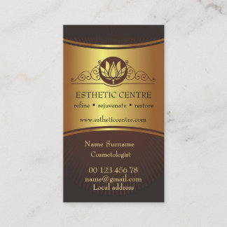 Tarjeta de negocios de estudio cosmético