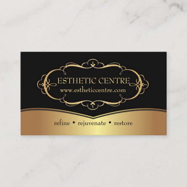 Tarjeta de negocios de estudio de maquillaje cosmé (Anverso)