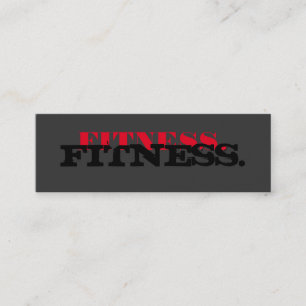 Tarjeta de Negocios de Fitness Gris Liso Delgado c