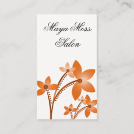 Tarjeta de negocios de flor radiante, mandarina