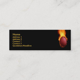 Tarjeta De Negocios De Golf Ball On Fire
