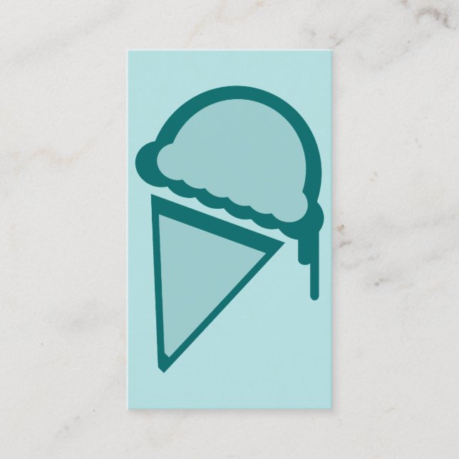 tarjeta de negocios de helados retro dripz (Anverso)