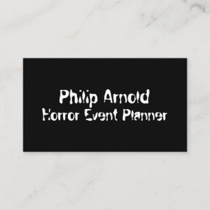 Tarjeta de negocios de horror
