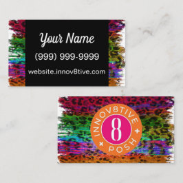 Tarjeta de negocios de impresión de leopardo de Po