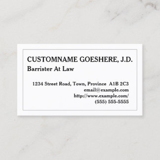 Tarjeta De Negocios De La Abogada De personalizabl