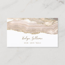 Tarjeta de negocios de la ágata de oro de marfil