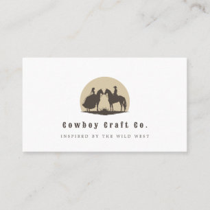Tarjeta de negocios de la pareja Cowboy
