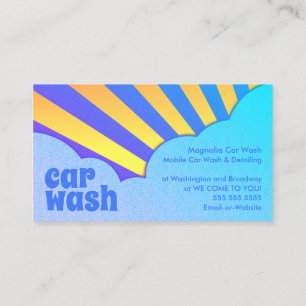 tarjeta de negocios de las nubes retro de lavado d