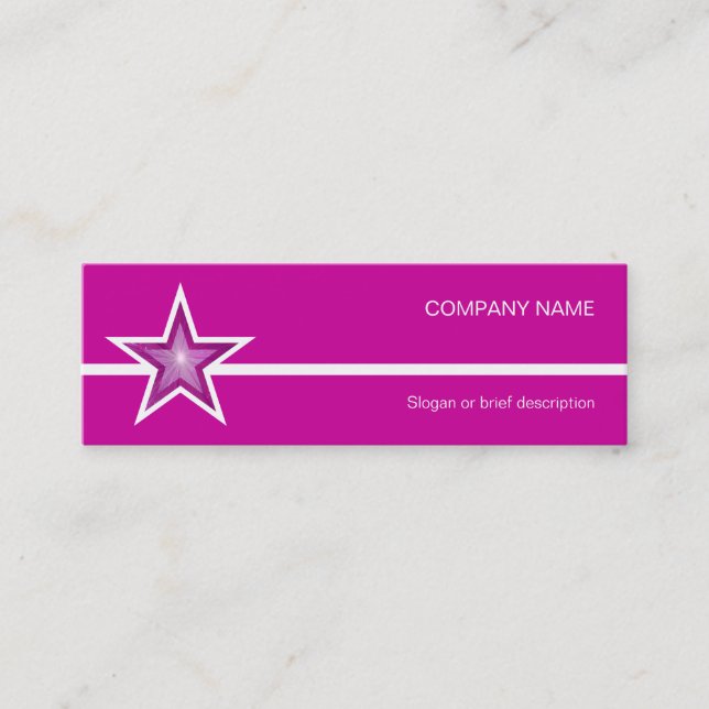 Tarjeta de negocios de línea blanca de Estrella Ro (Anverso)