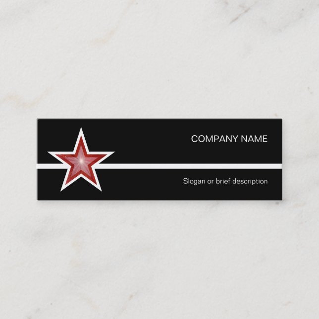 Tarjeta de negocios de línea blanca de Estrella Ro (Anverso)