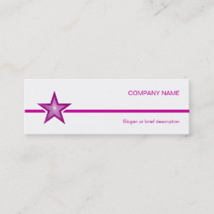 Tarjeta de negocios de línea blanca de Estrella Ro