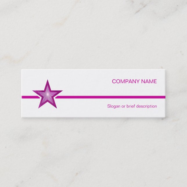 Tarjeta de negocios de línea blanca de Estrella Ro (Anverso)