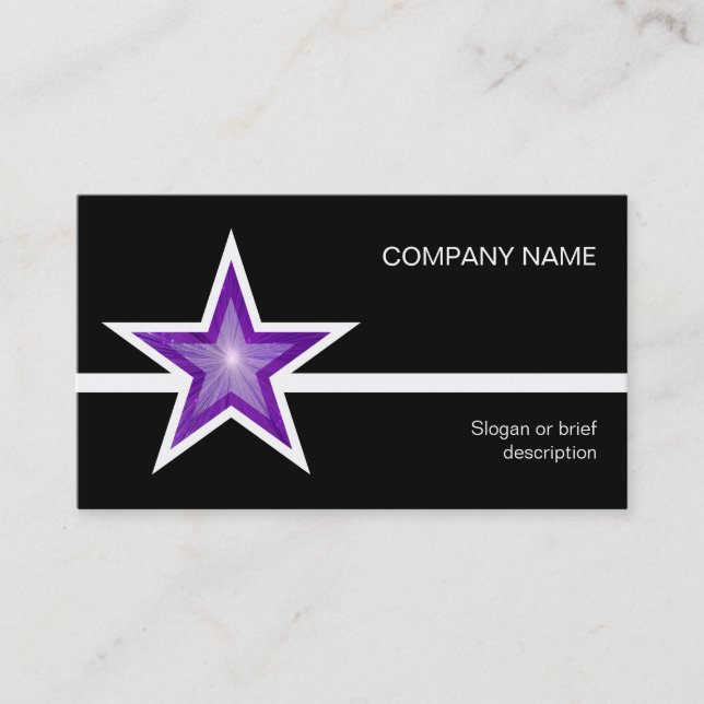 Tarjeta de negocios de línea blanca Purple Star ne (Anverso)