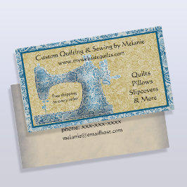 Tarjeta de negocios de máquina de coser de cosecha