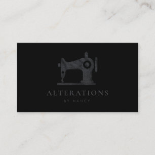 Tarjeta de negocios de máquina de coser Purpurina