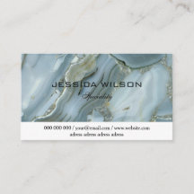 tarjeta de negocios de mármol purpurina dorado de 