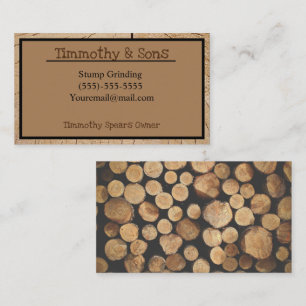 Tarjeta de negocios de molturación de Stump