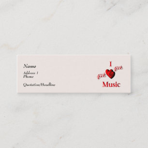 Tarjeta de negocios de música I Heart